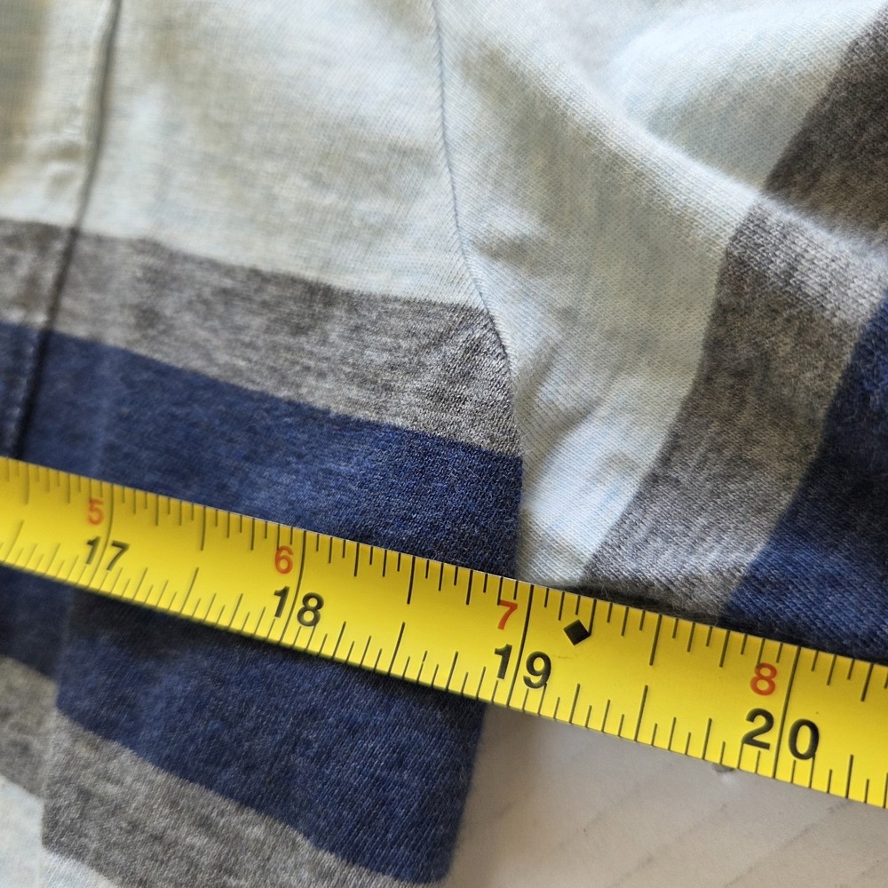 Patagonia Men's Blue Gray Striped Collared Polo Shirt Short Sleeve Preppy Small - Picture 8 of 9